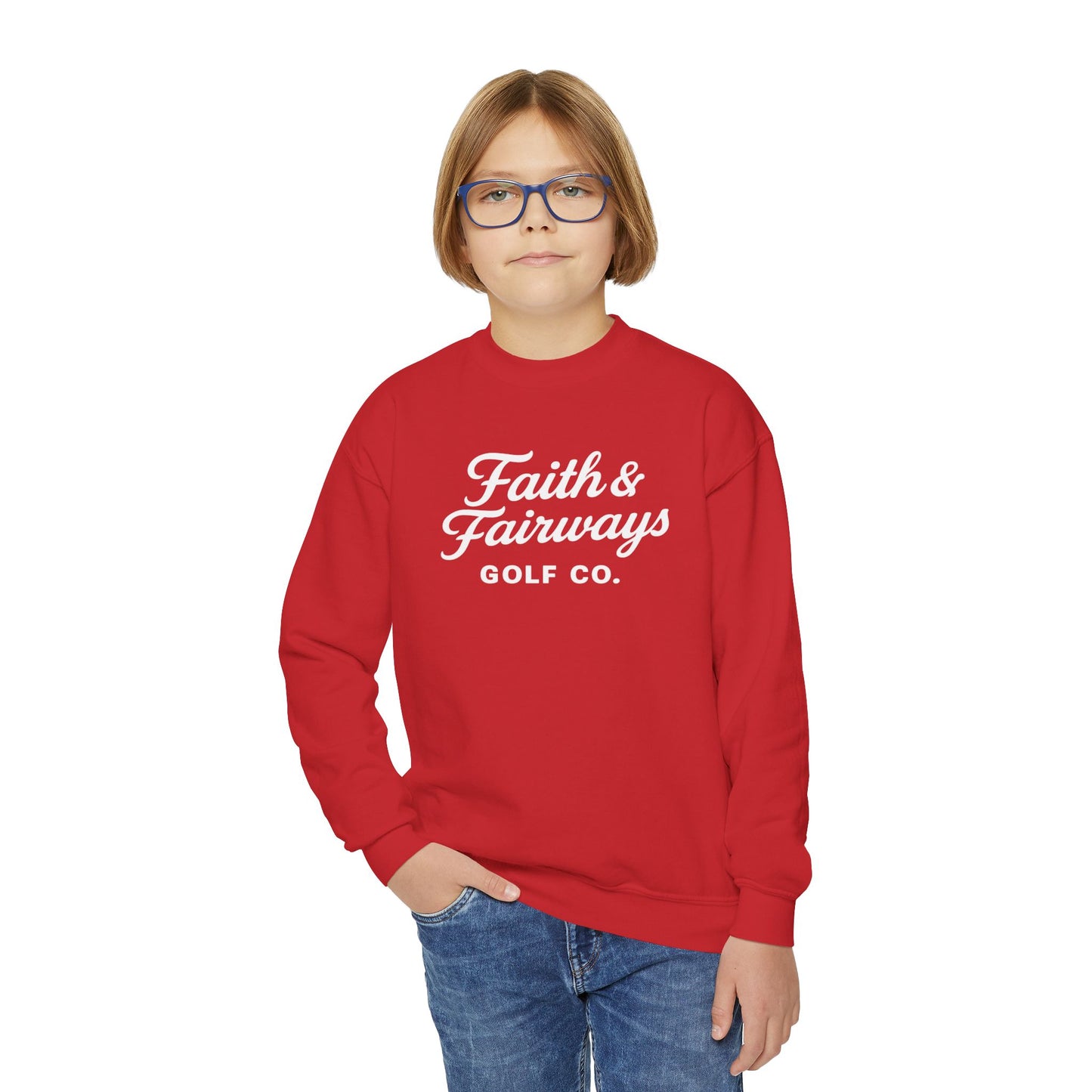 Youth Faith & Fairways Crewneck Pullover