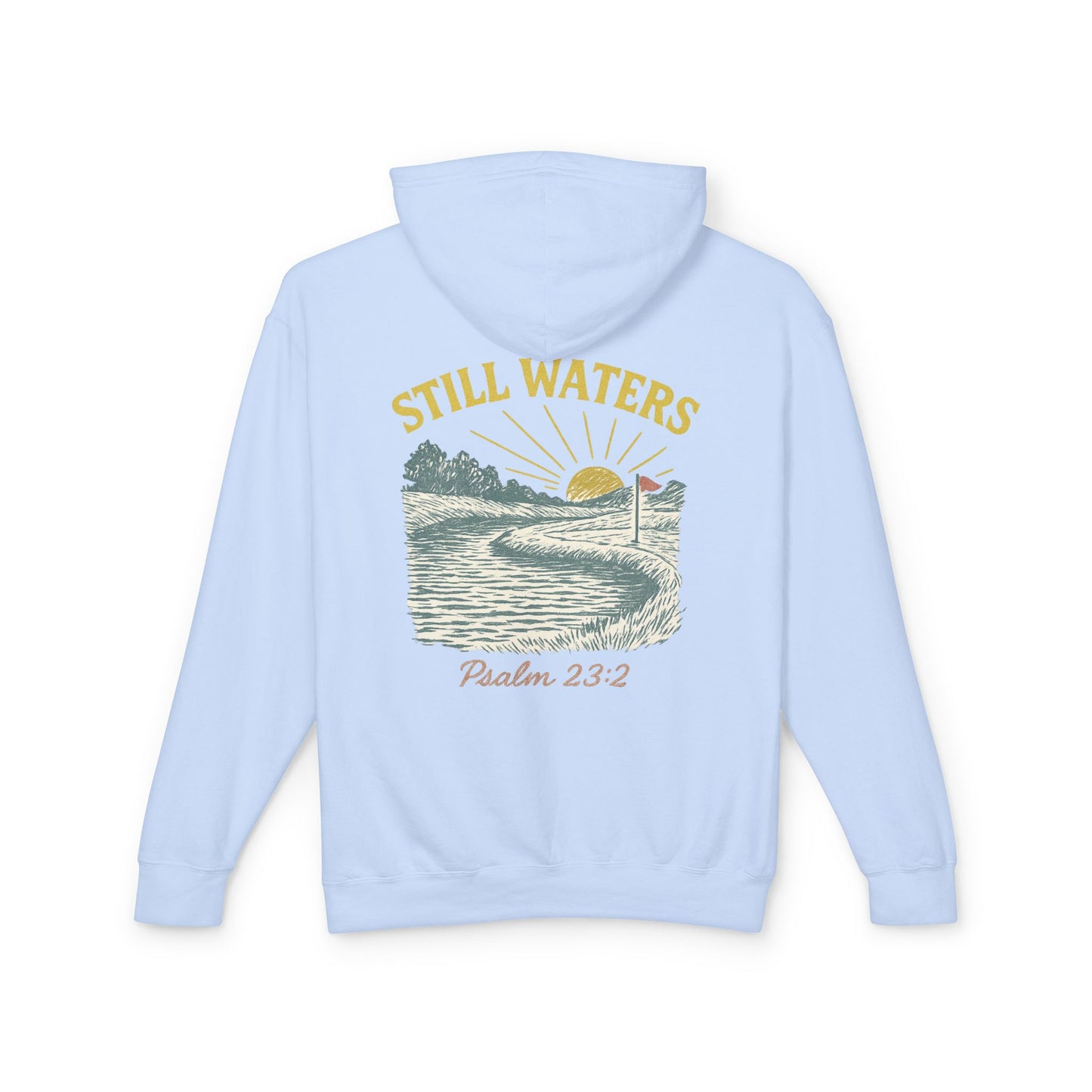 Faith & Fairways Hoodie - "Still Waters" Golf Sweatshirt with Psalm 23:2