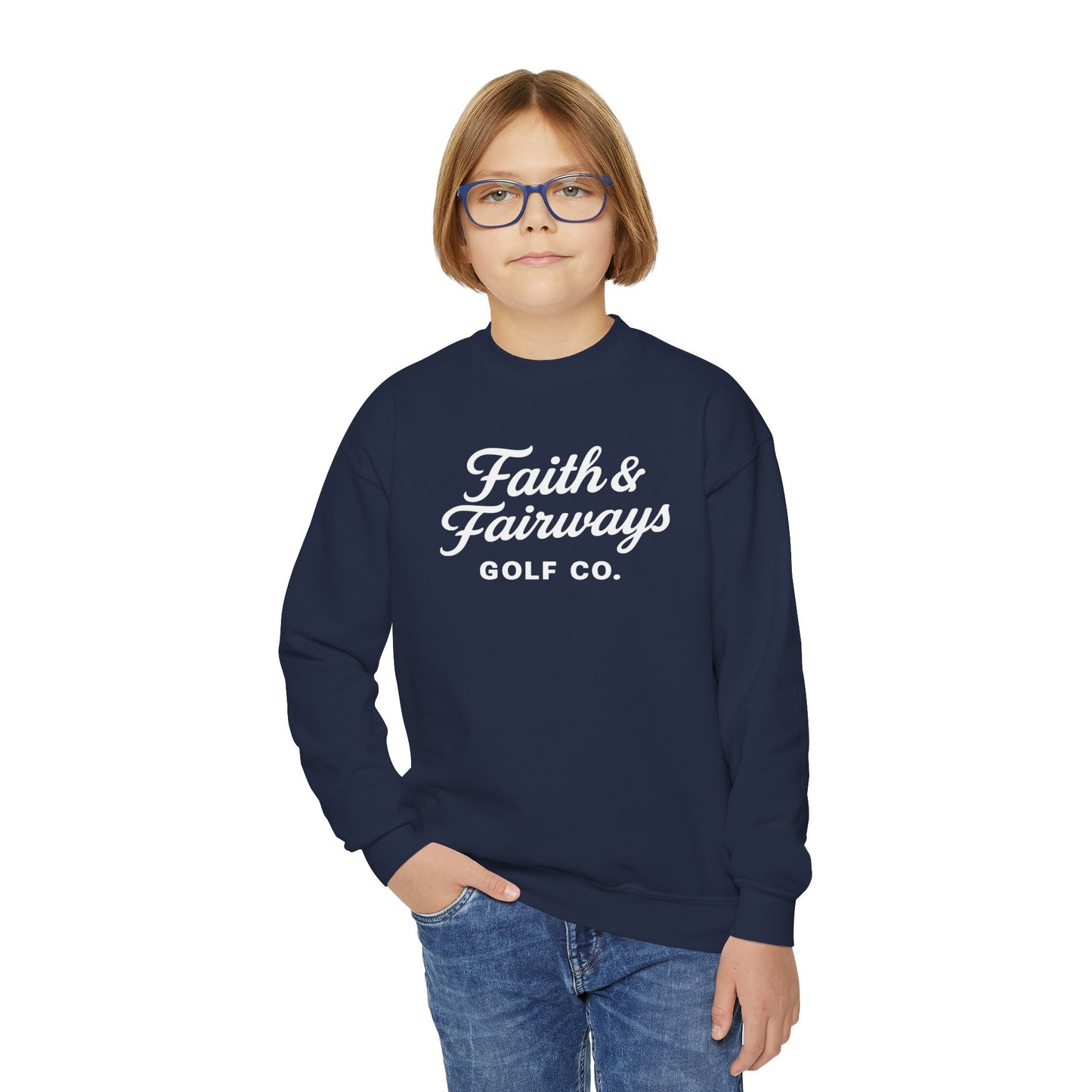 Youth Faith & Fairways Crewneck Pullover