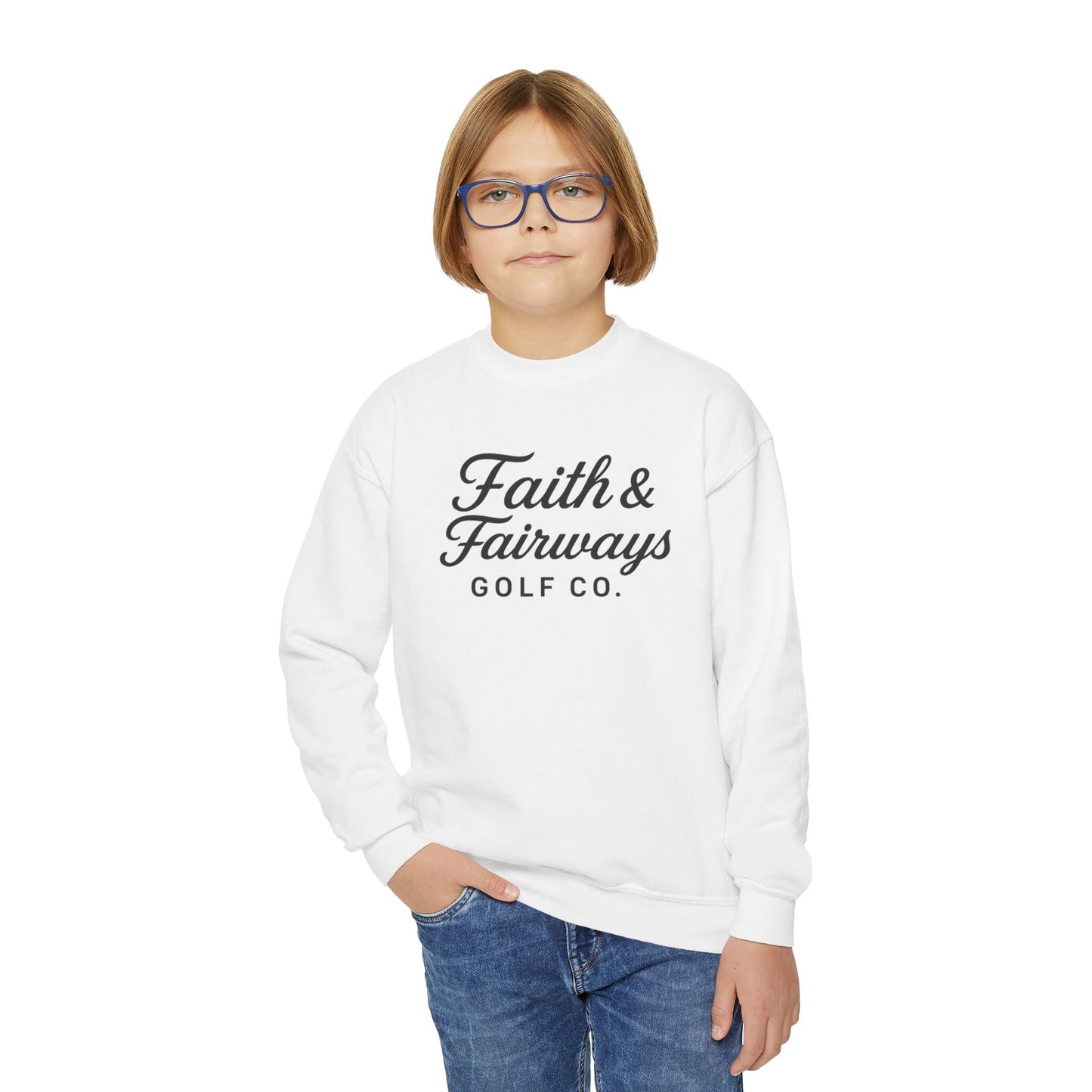 Youth Faith & Fairways Crewneck Pullover