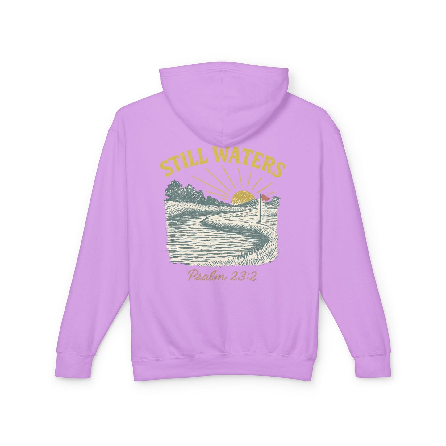 Faith & Fairways Hoodie - "Still Waters" Golf Sweatshirt with Psalm 23:2