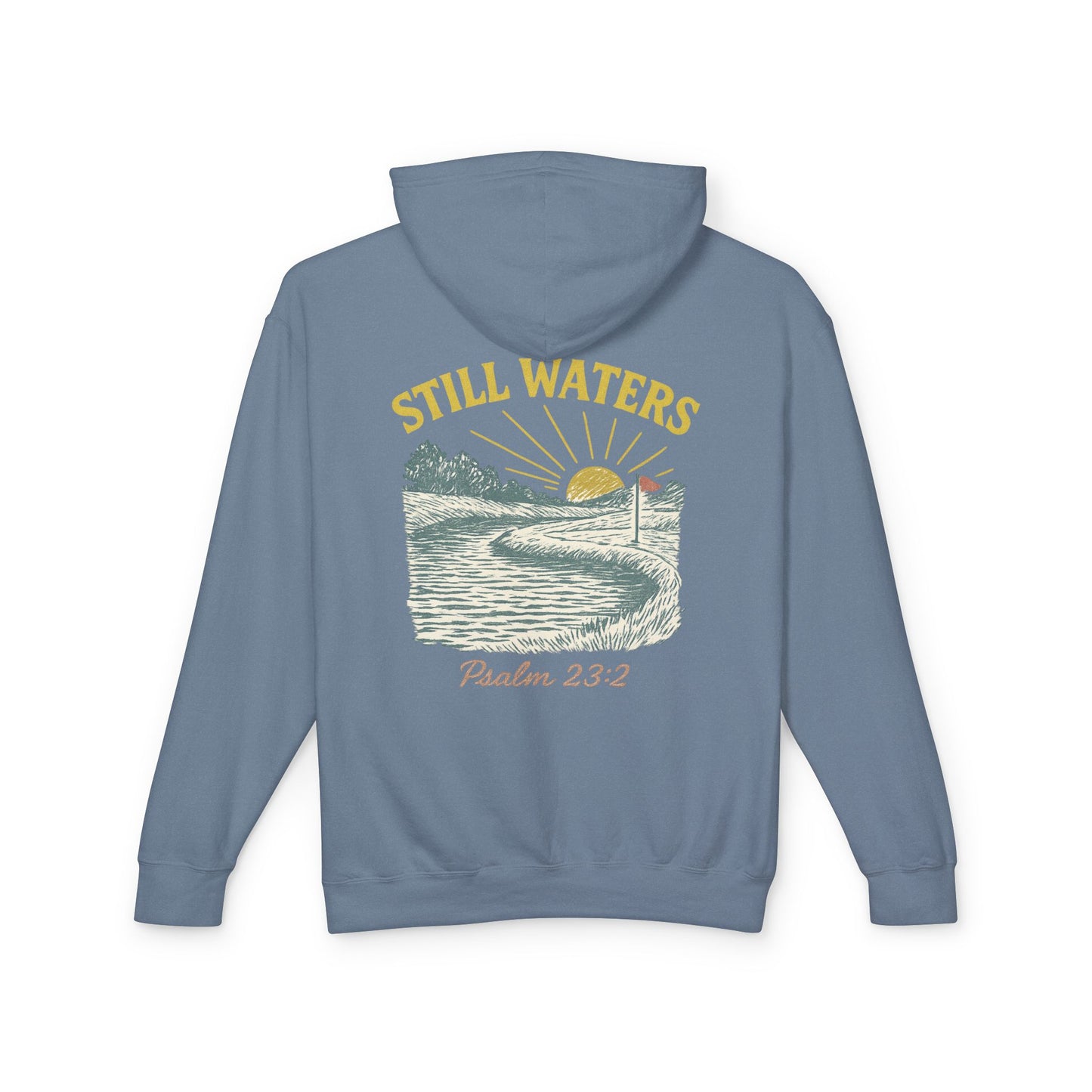 Faith & Fairways Hoodie - "Still Waters" Golf Sweatshirt with Psalm 23:2