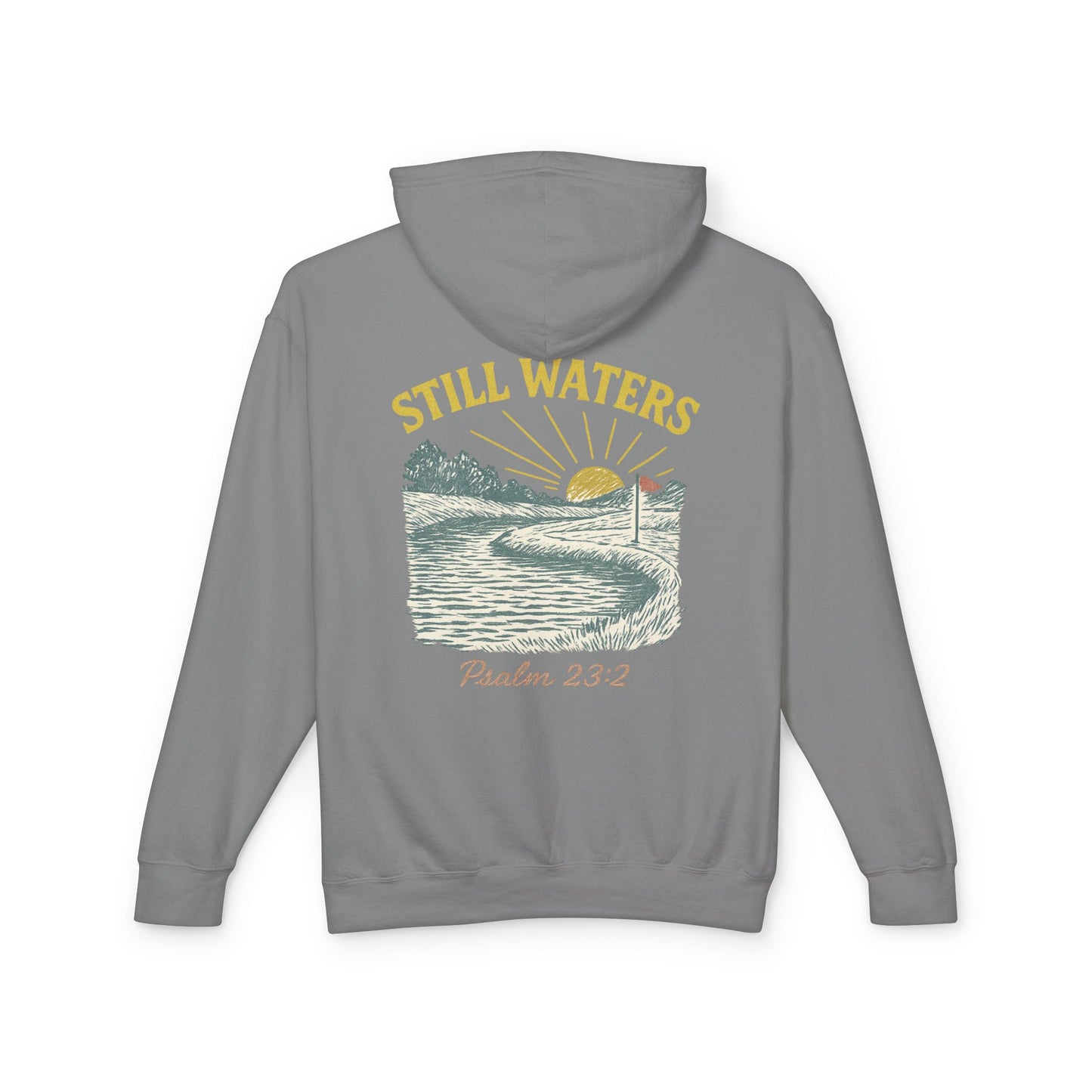 Faith & Fairways Hoodie - "Still Waters" Golf Sweatshirt with Psalm 23:2