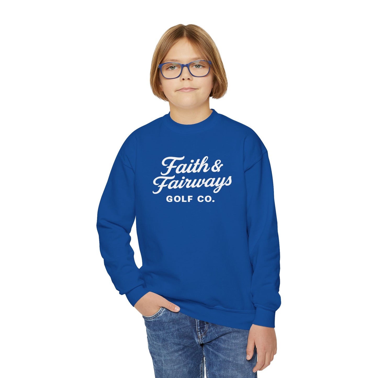 Youth Faith & Fairways Crewneck Pullover