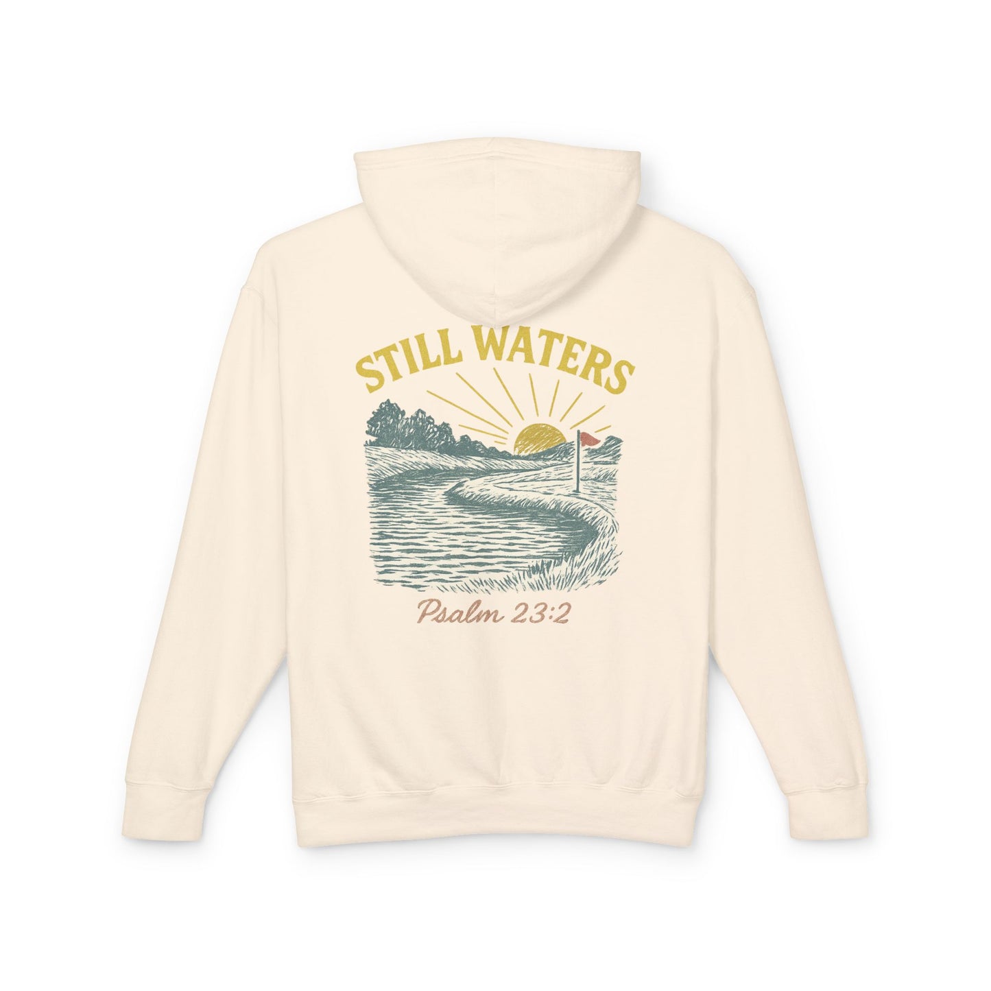 Faith & Fairways Hoodie - "Still Waters" Golf Sweatshirt with Psalm 23:2