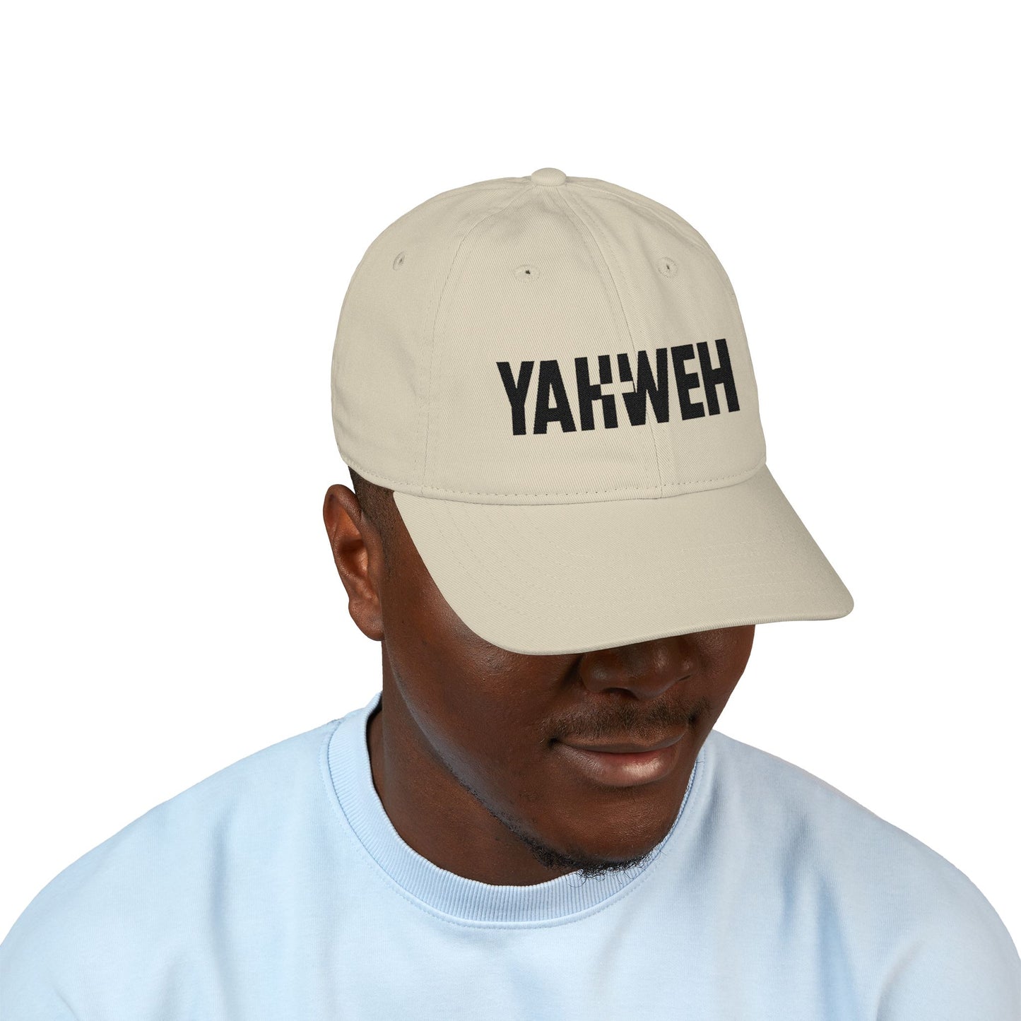 Embroidered Organic Baseball Cap - Yahweh Design