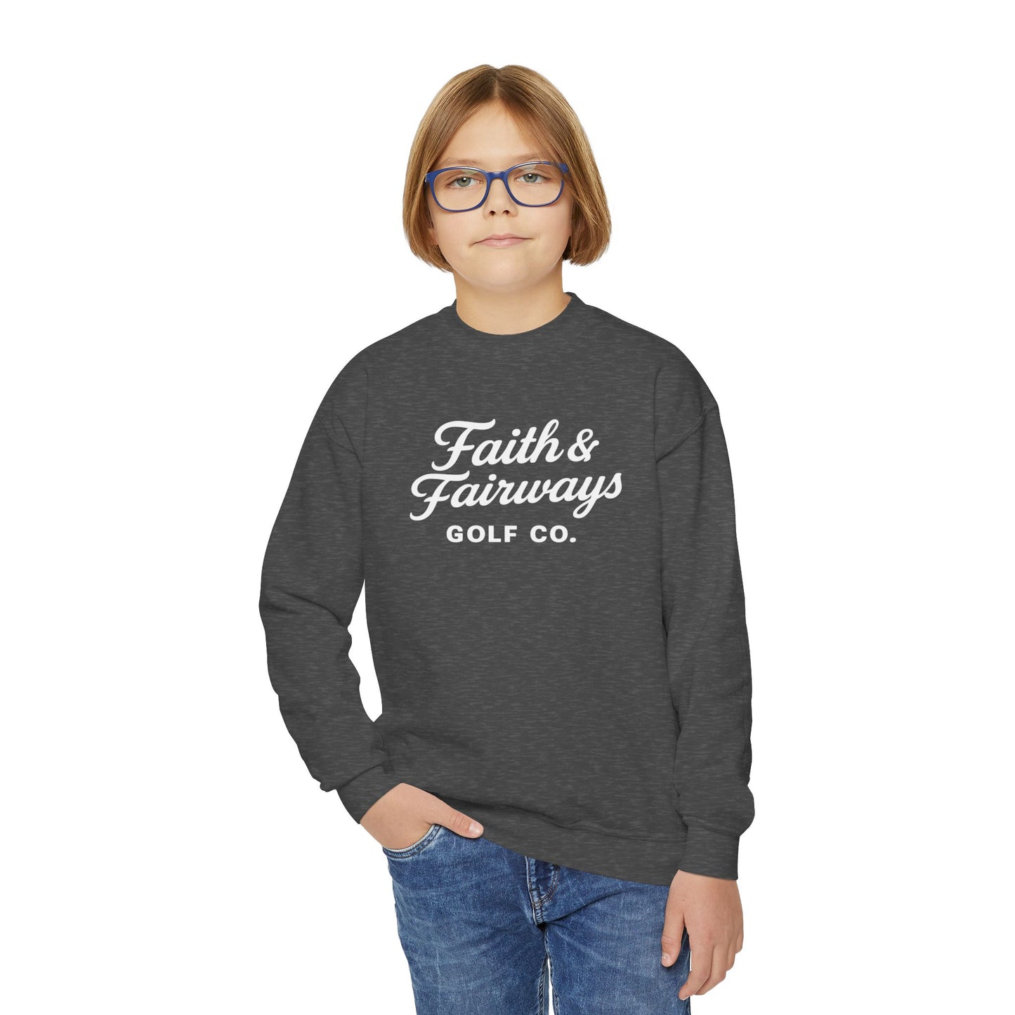 Youth Faith & Fairways Crewneck Pullover