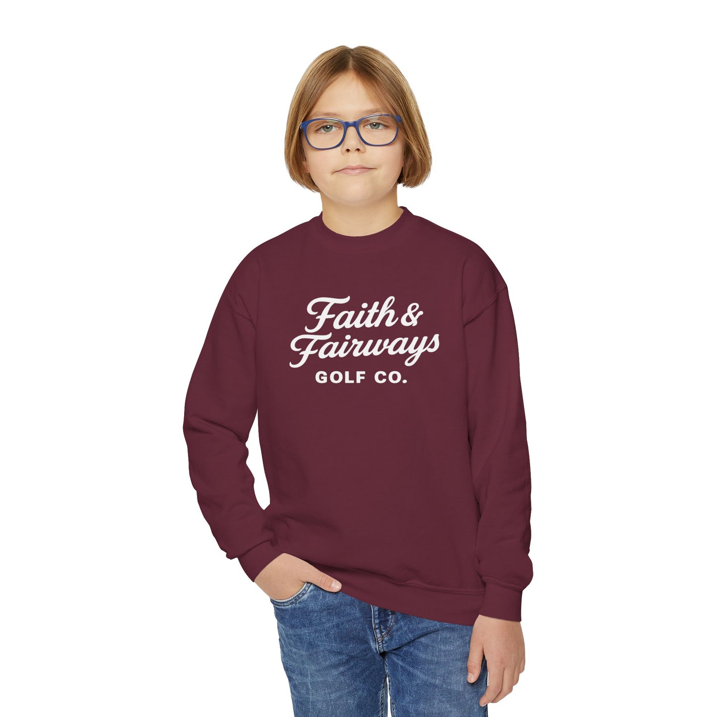 Youth Faith & Fairways Crewneck Pullover