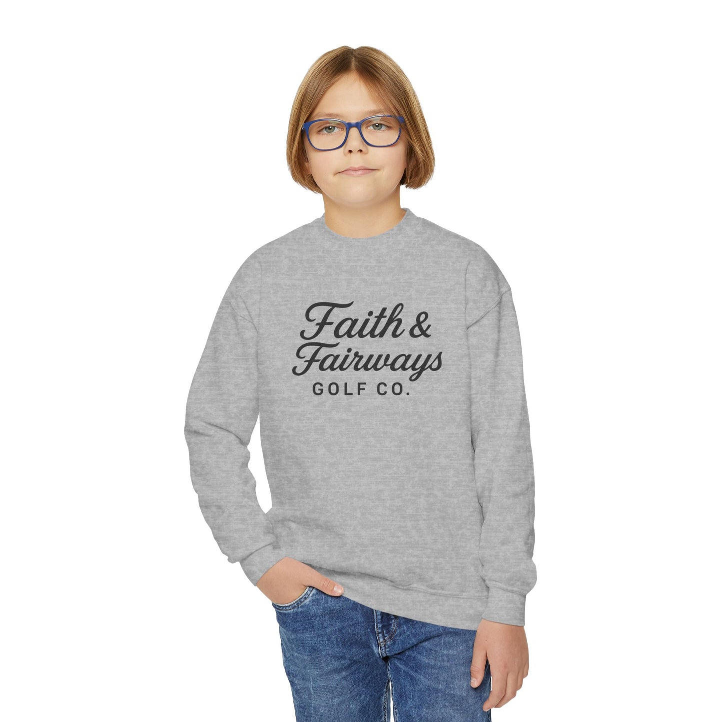 Youth Faith & Fairways Crewneck Pullover