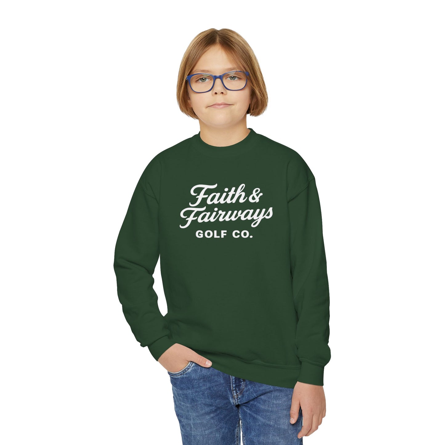 Youth Faith & Fairways Crewneck Pullover